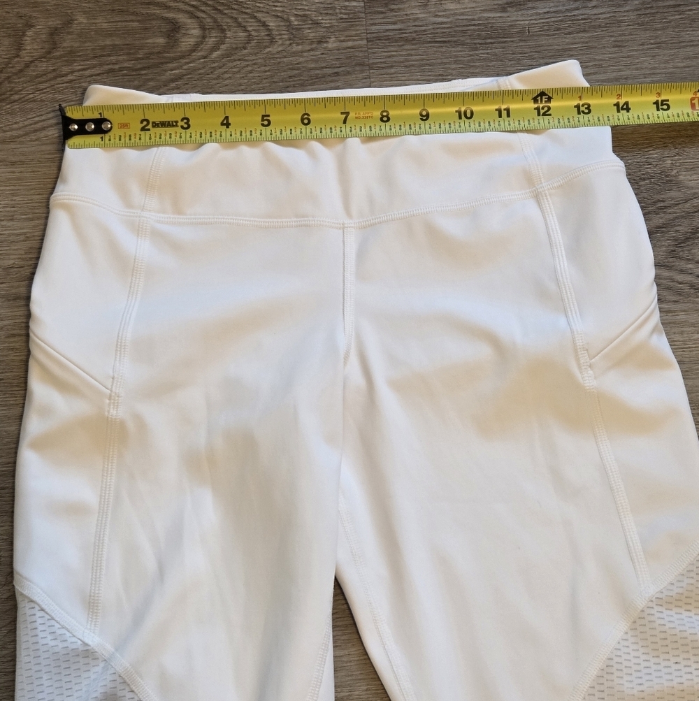 Athleta White Mesh Contender Capri Legging Size Small - Picture 5 of 7